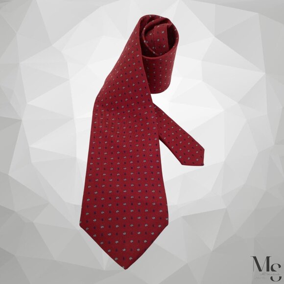 E. MARINELLA Burgundy Paisley Luxury Silk Tie Hand Made In Italy W: 3.75" EX CD - Picture 1 of 6